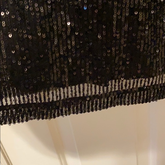 Loft Sequin Black Sleeved Cocktail Dress Sz4 NWT - Picture 3 of 13